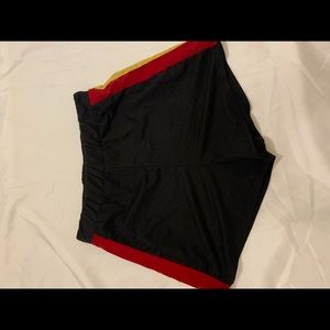 Black Stretchy shorts w/ Stripes